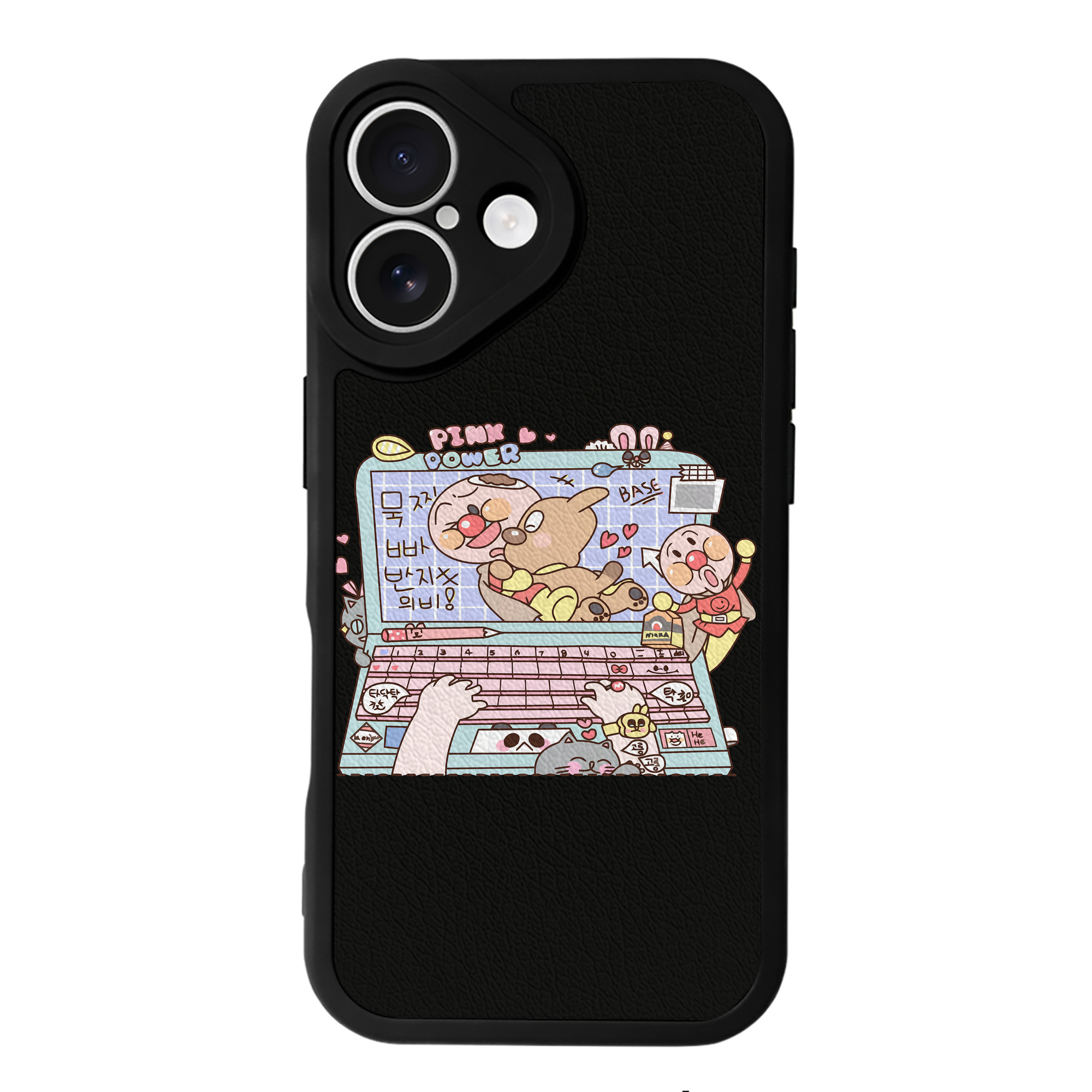 （画像用） アンパンマン Anpanman 【iPhone 16シリーズ対応】シリコンスマホケース（レザー調） 材質：シリコン